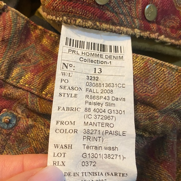 Runway Ralph Lauren PRL jeans 32x32 - Picture 6 of 8